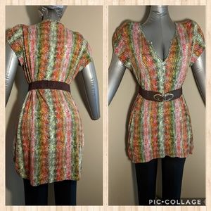 Weston Wear multicolor vertical zigzags tunic med